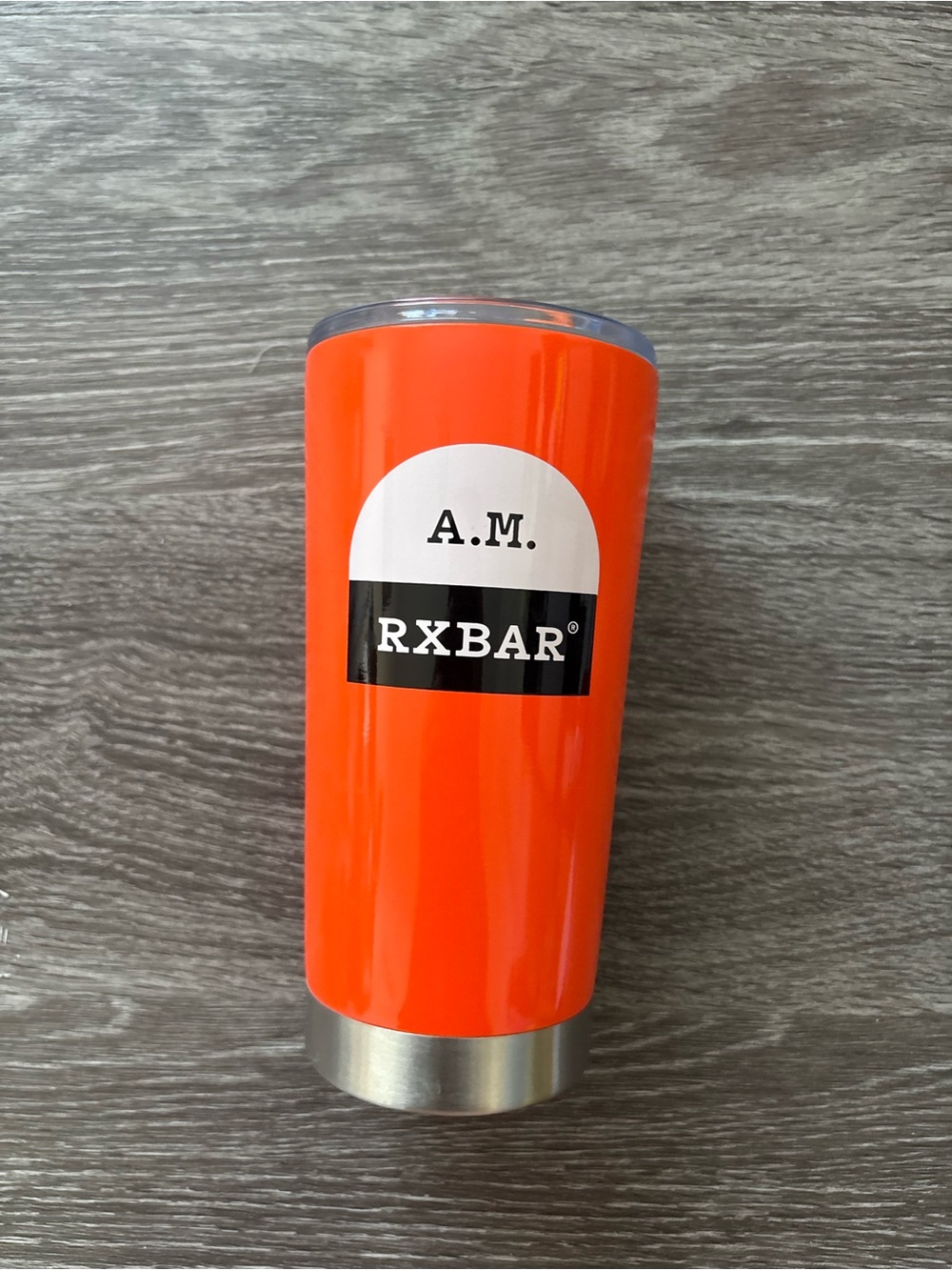 RXB Bright Orange Insulated Travel Tumbler with A.M. Logo
